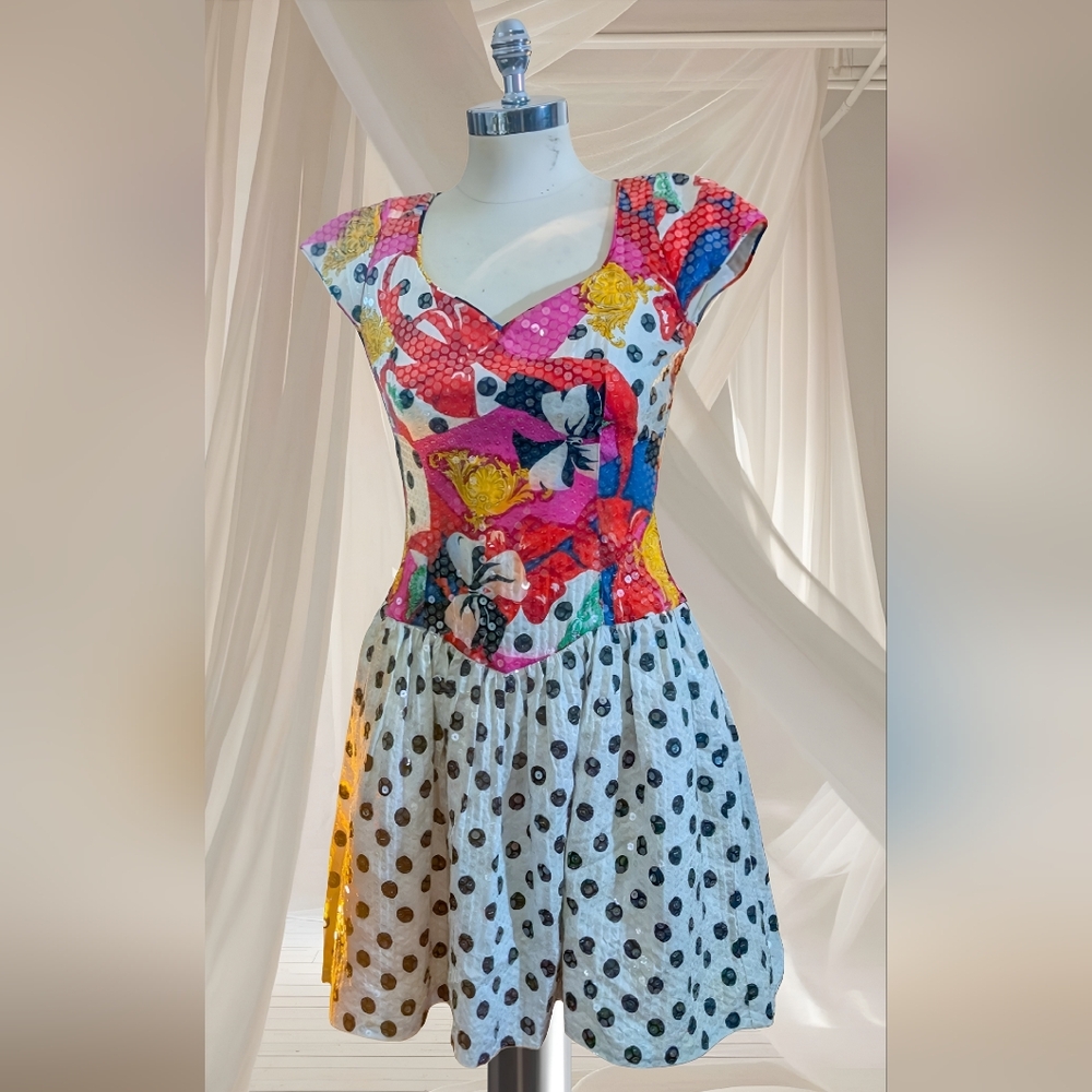 Lisa Frank's Wet Dream Prom Dress with Sweetheart Neckline